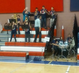 Draper APA's 1st (and most awesome) Pep Band!  Playing at HS Boys home game 1/27/15.