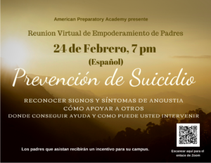 Parent Empowerment Meeting Suicide Prevention Span Suicide Prevention - Virtual Parent Empowerment Webinar