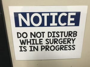 surgery sign