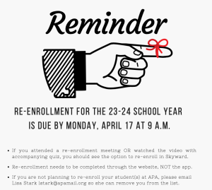 Re-Enrollment Reminder